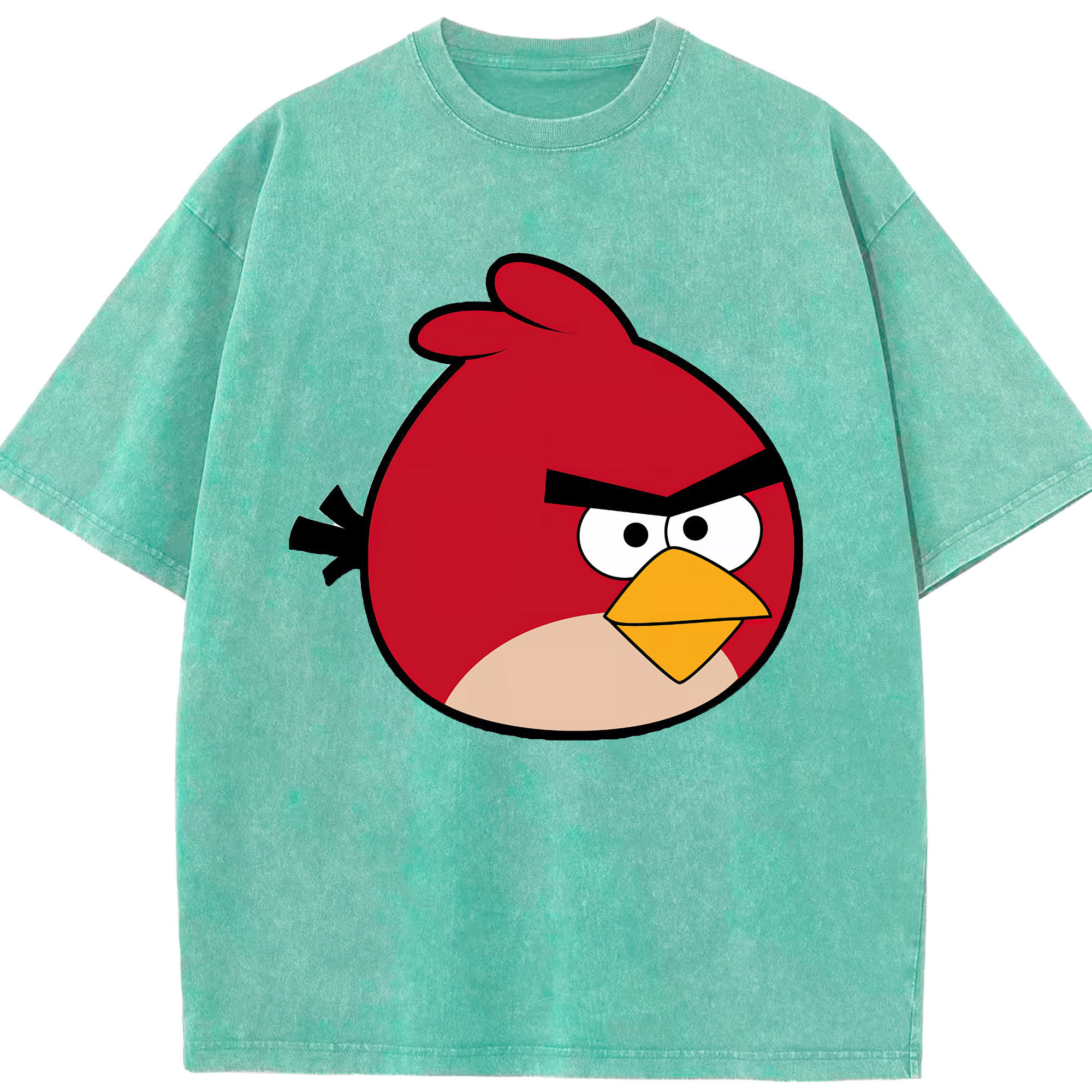 （画像用） Angry Birds アングリーバード 綿100% ヴィンテージ風 半袖Tシャツ（フロントプリント）